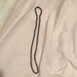 Black Bead Rope Necklace